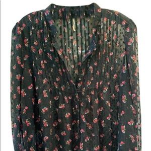 Free people never worn black sheer top